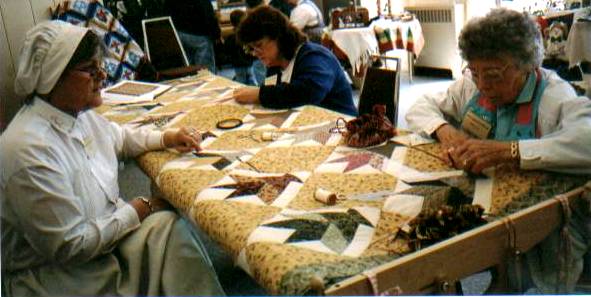 Quilters at work